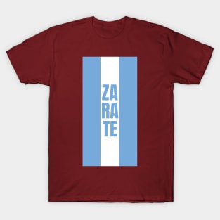 Zarate in Argentine Flag Colors Vertical T-Shirt